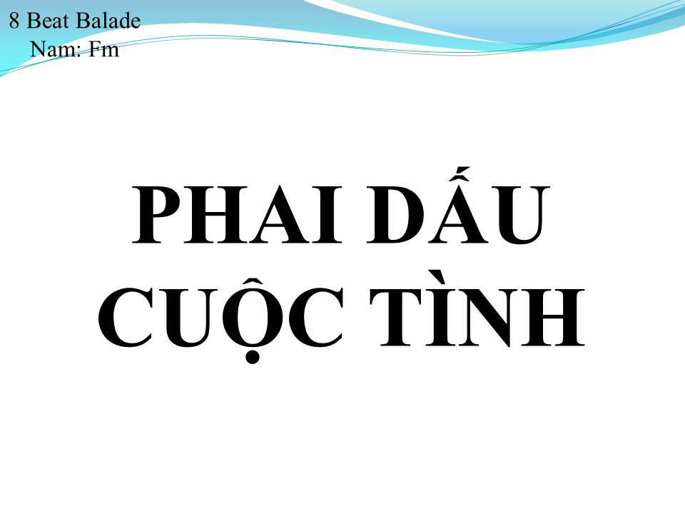 Lời bài hát PHAI DẤU CUỘC TÌNH