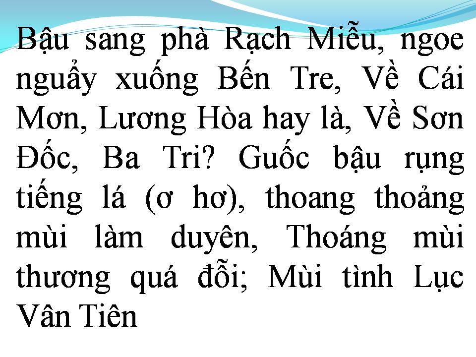 Lời bài hát PHẢI LÒNG CON GÁI BẾN TRE