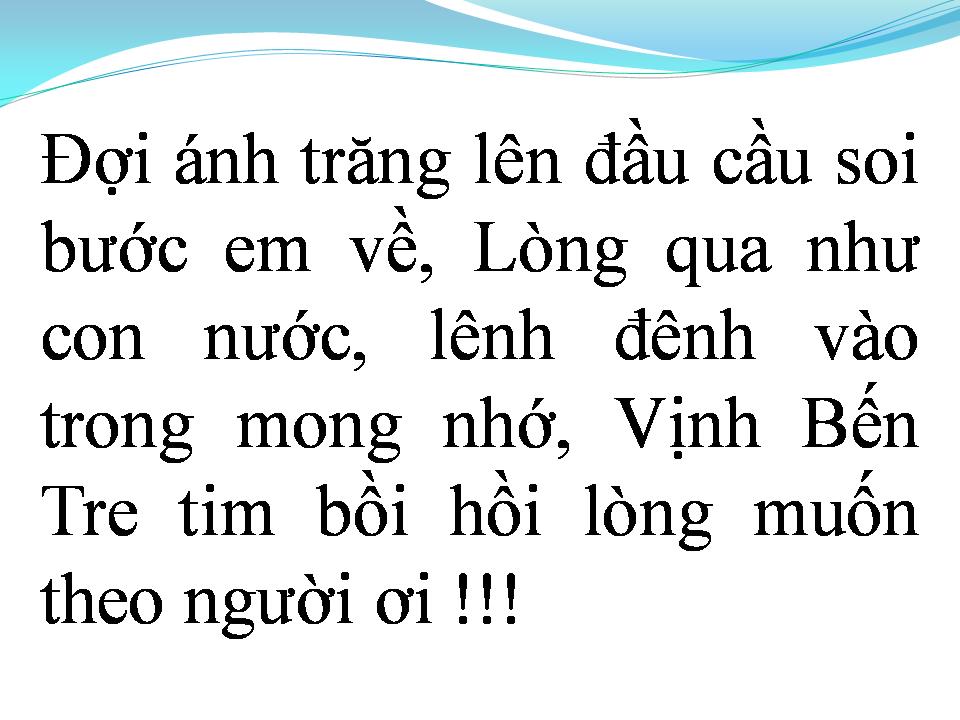 Lời bài hát PHẢI LÒNG CON GÁI BẾN TRE