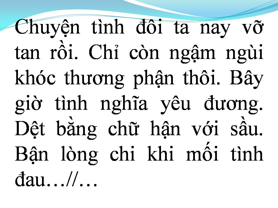 Lời bài hát PHẬN BUỒN CON GÁI