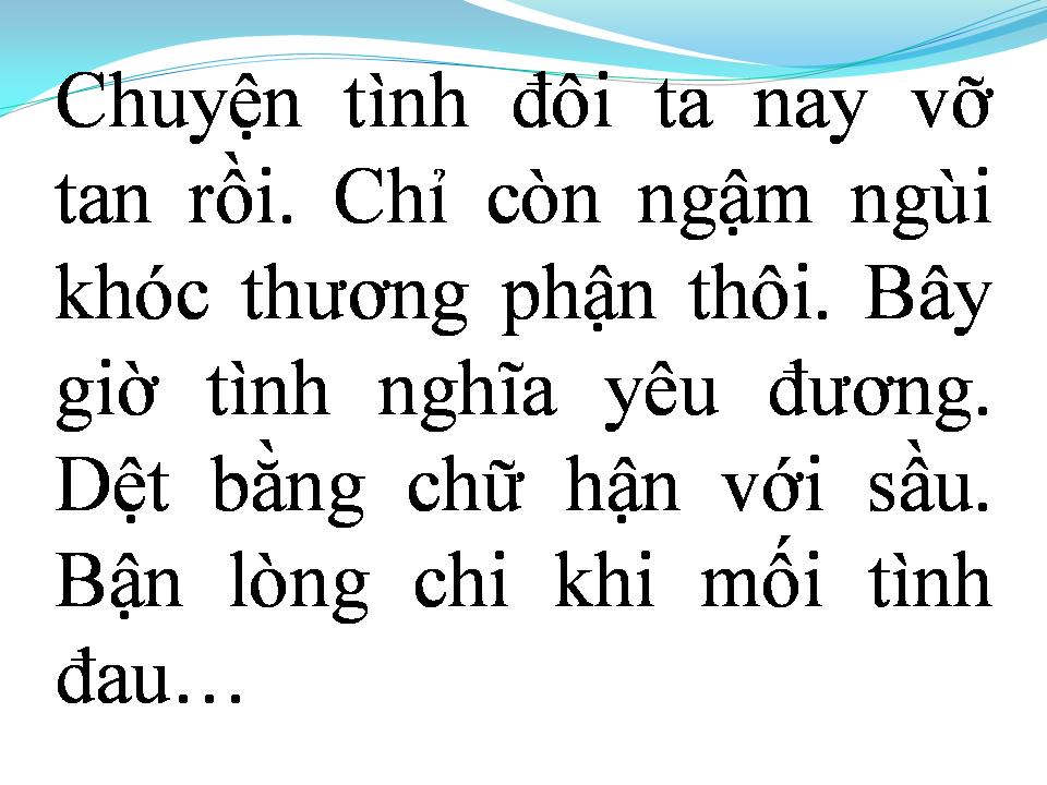 Lời bài hát PHẬN BUỒN CON GÁI