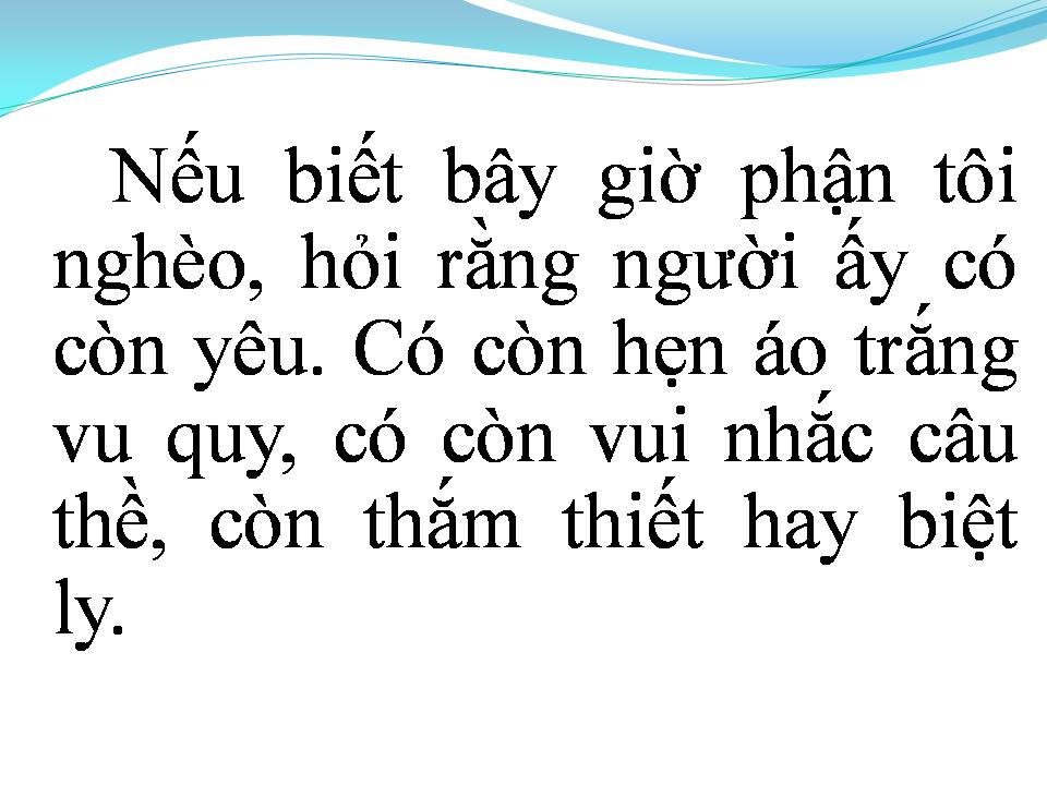 Lời bài hát PHẬN NGHÈO