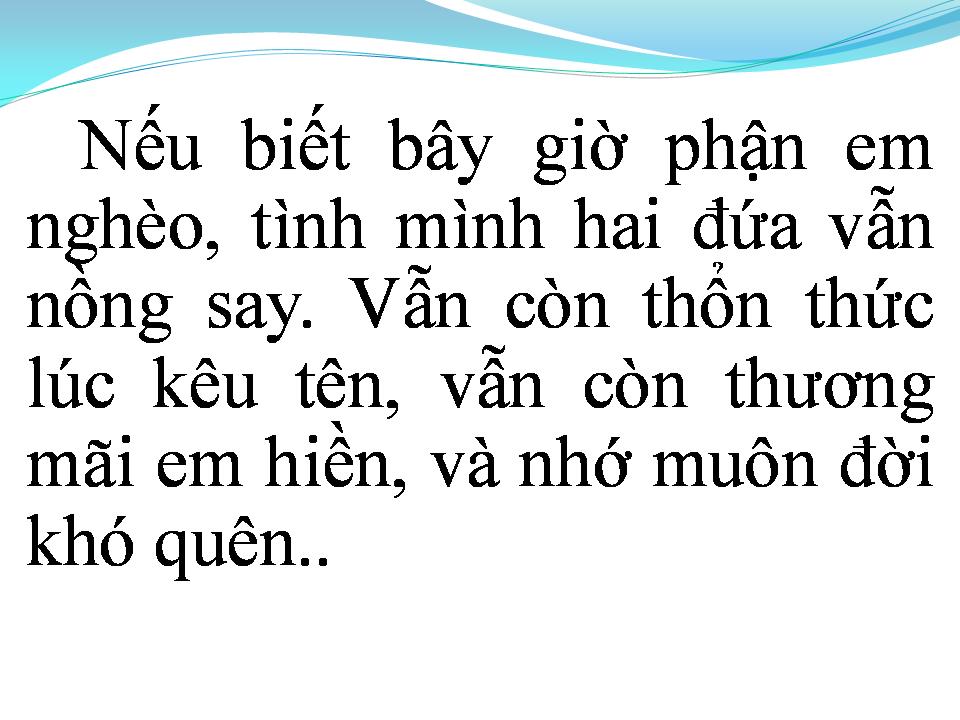 Lời bài hát PHẬN NGHÈO