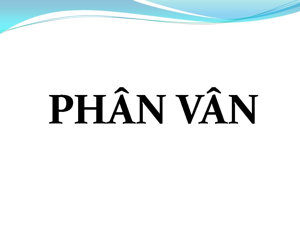 Lời bài hát PHÂN VÂN