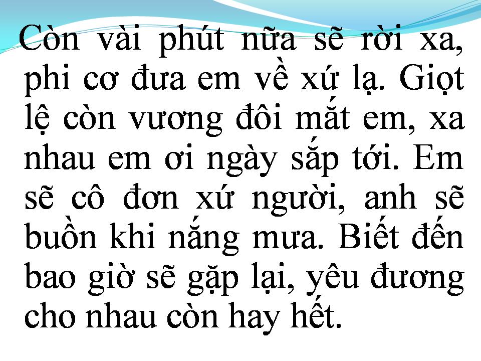 Lời bài hát PHI TRƯỜNG BỆT LY