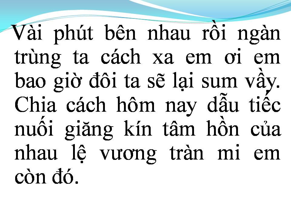 Lời bài hát PHI TRƯỜNG BỆT LY