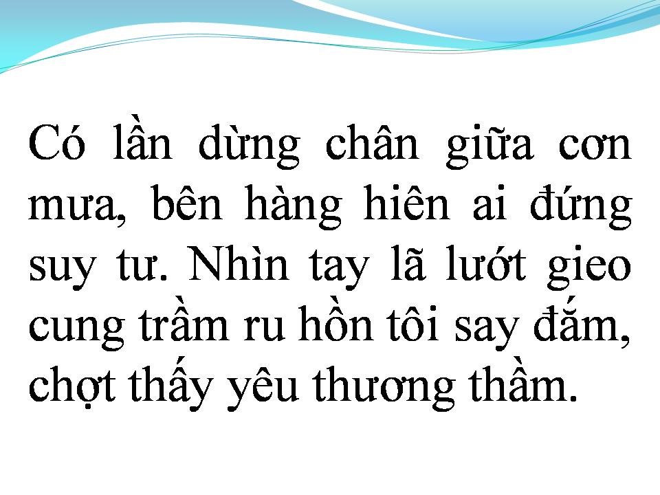 Lời bài hát PHIÊN KHÚC CHIỀU MƯA