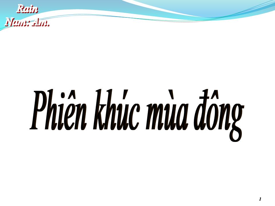 Lời bài hát PHIÊN KHÚC MÙA ĐÔNG