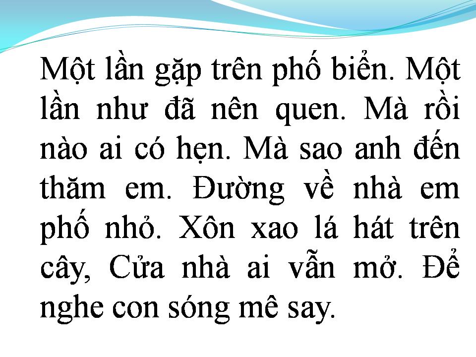 Lời bài hát PHỐ BIỂN