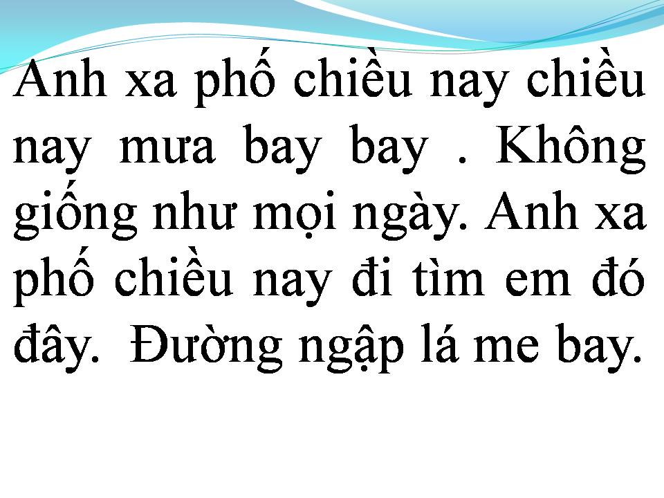 Lời bài hát PHỐ CHIỀU MƯA BAY