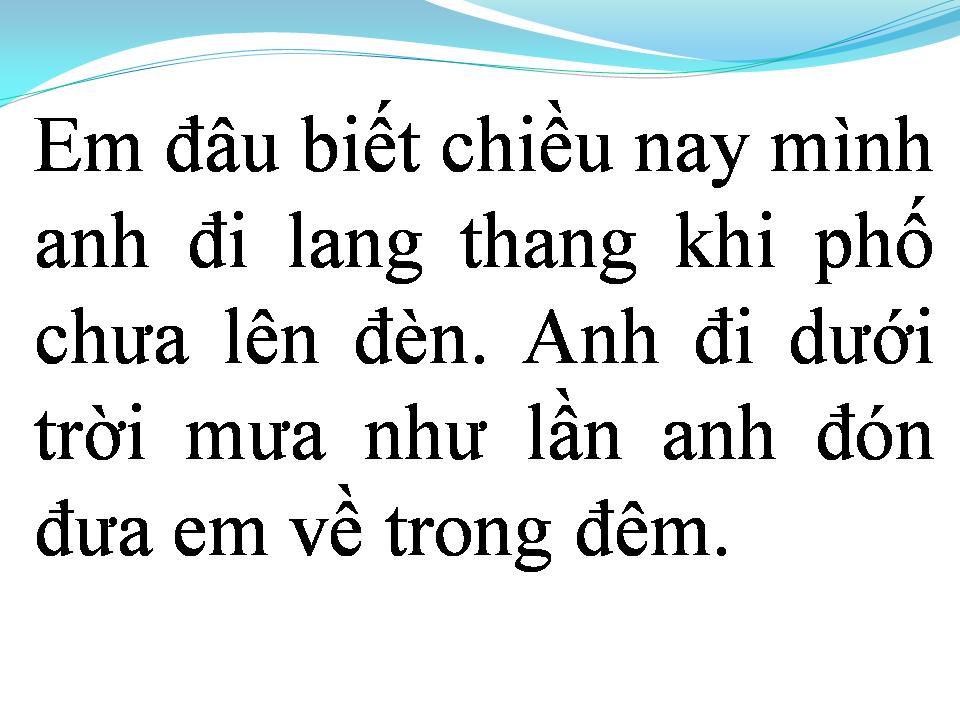 Lời bài hát PHỐ CHIỀU MƯA BAY