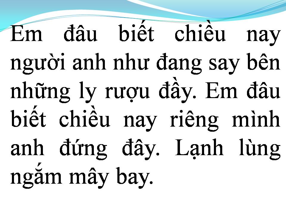 Lời bài hát PHỐ CHIỀU MƯA BAY
