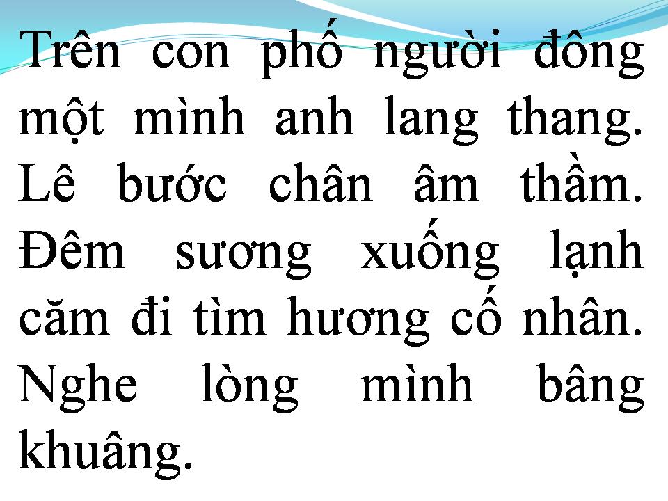 Lời bài hát PHỐ CHIỀU MƯA BAY