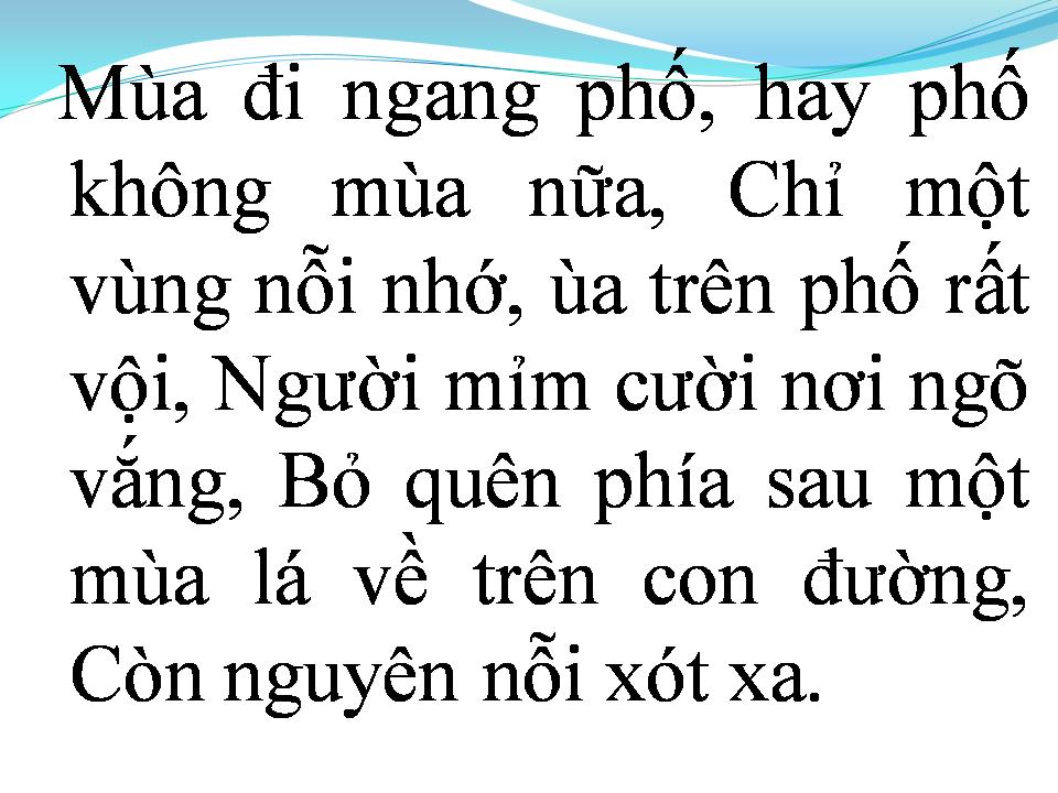 Lời bài hát PHỐ KHÔNG MƯA