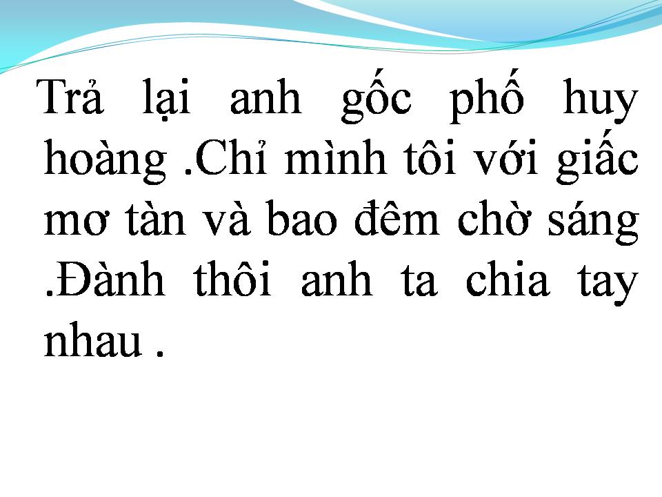 Lời bài hát PHỐ VẪN XƯA