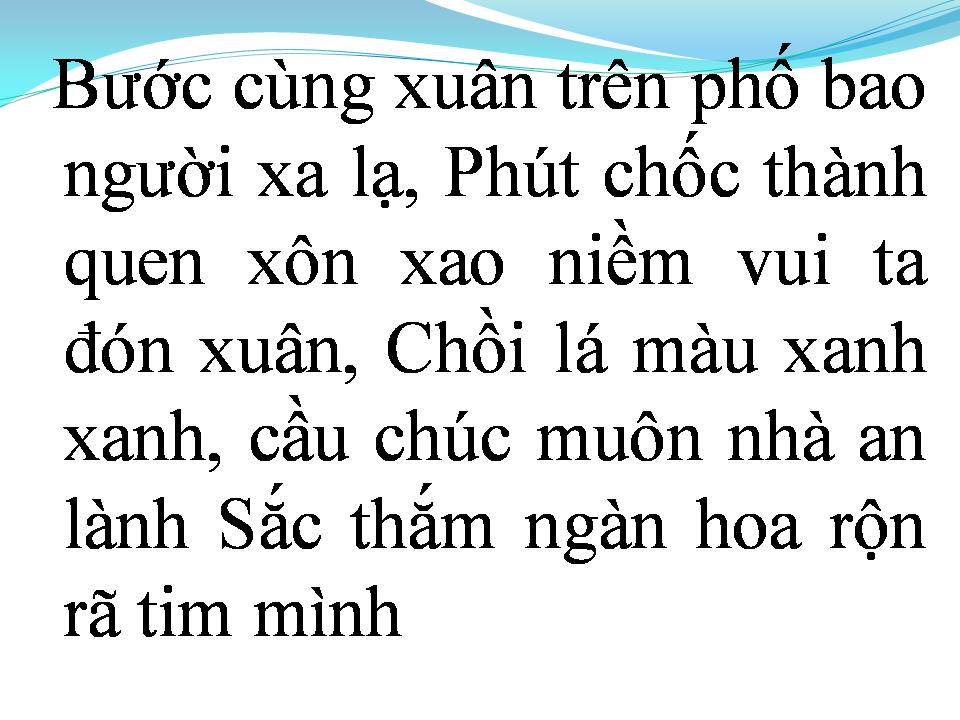 Lời bài hát PHỐ XUÂN