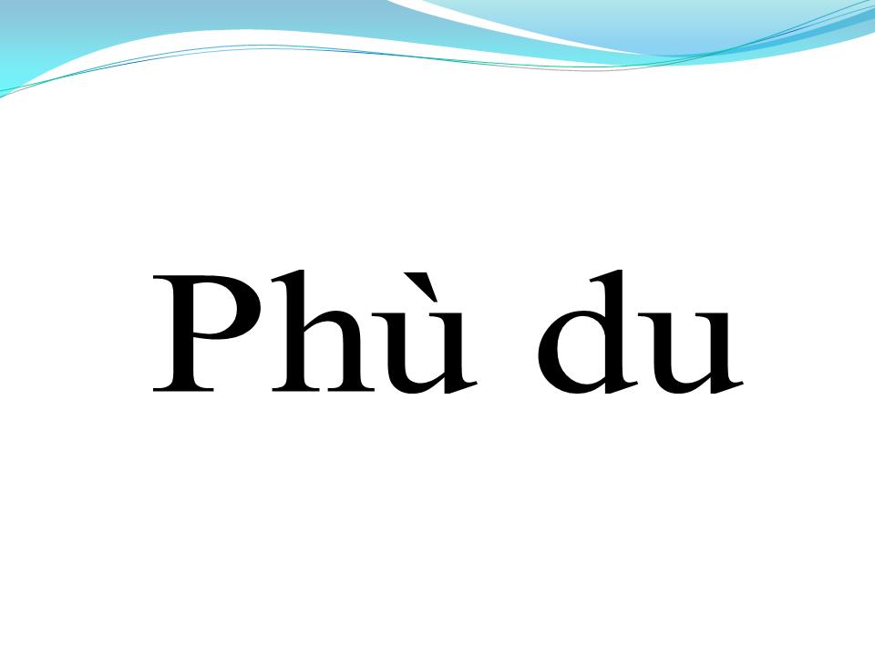 Lời bài hát PHÙ DU