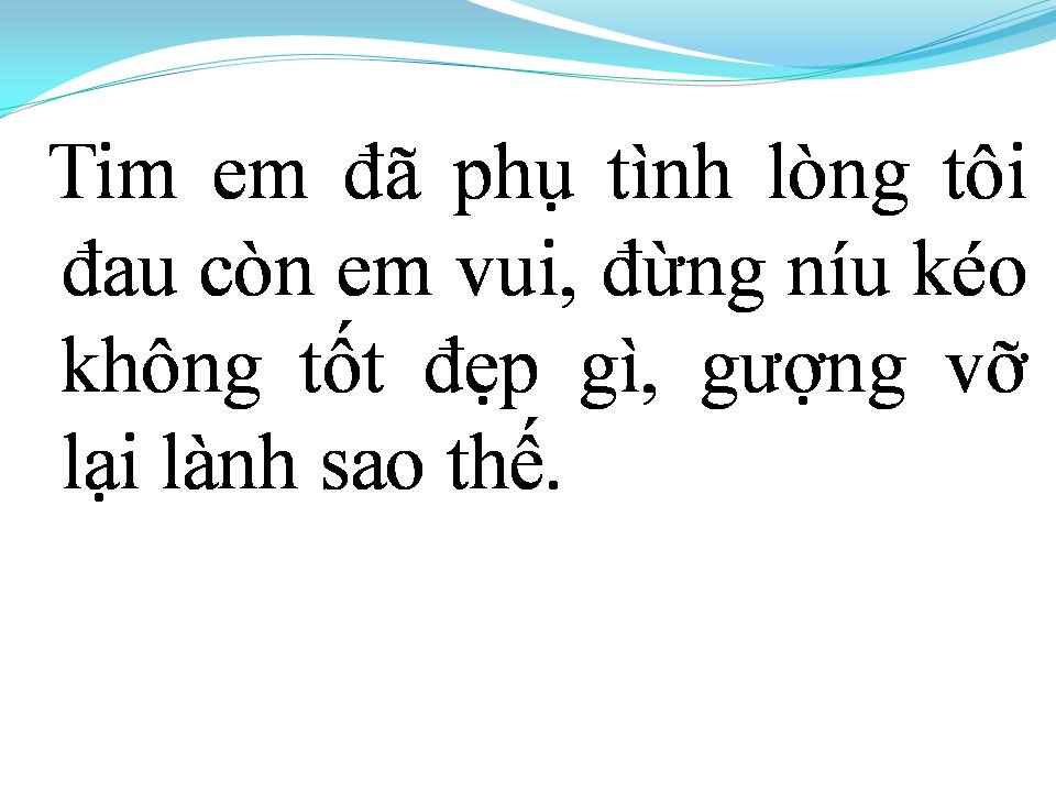 Lời bài hát PHỤ TÌNH
