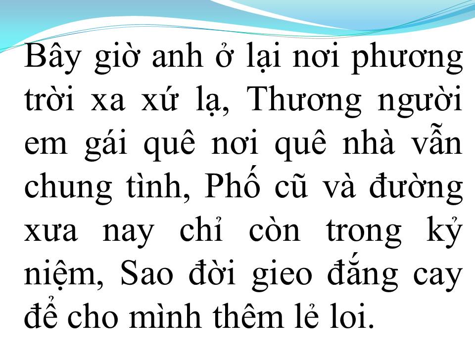 Lời bài hát PHƯƠNG TRỜI XỨ LẠ