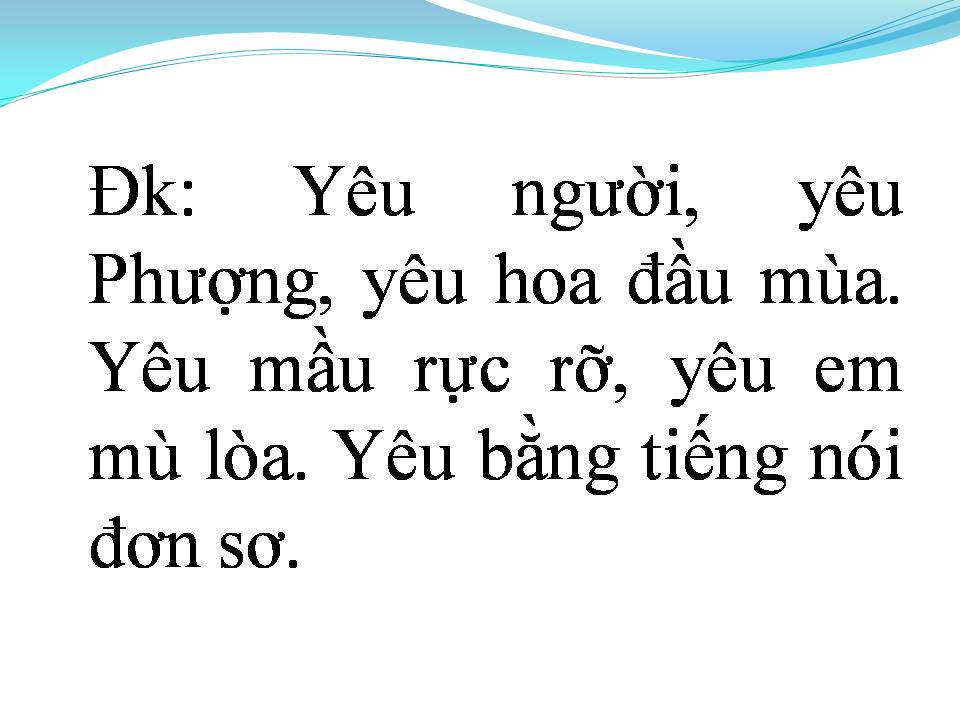 Lời bài hát PHƯỢNG YÊU