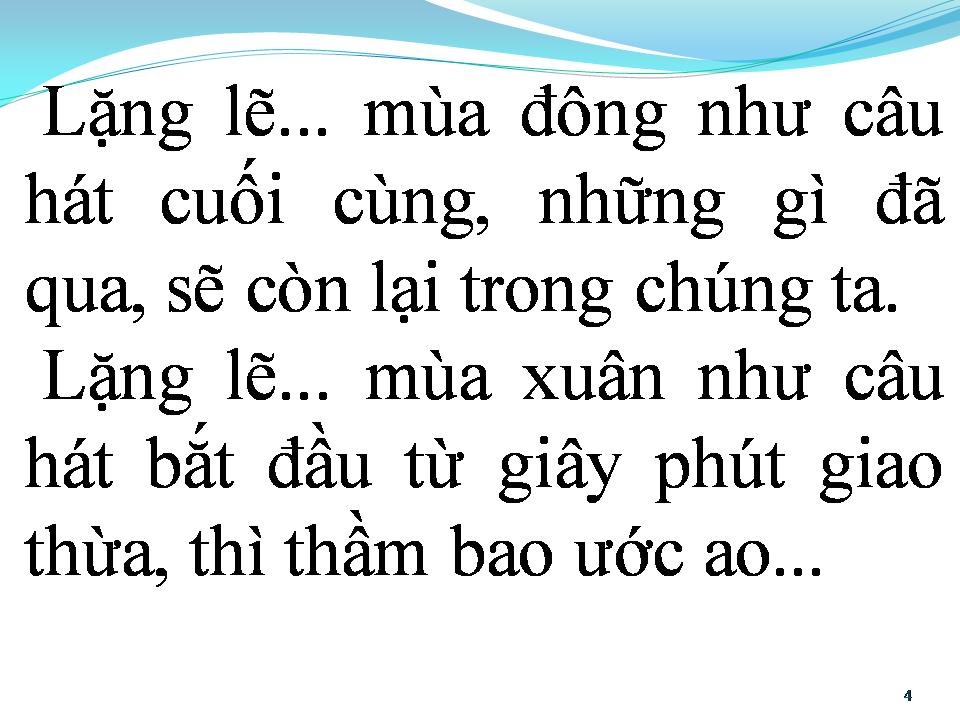 Lời bài hát PHÚT GIAO THỪA LẶNG LẼ