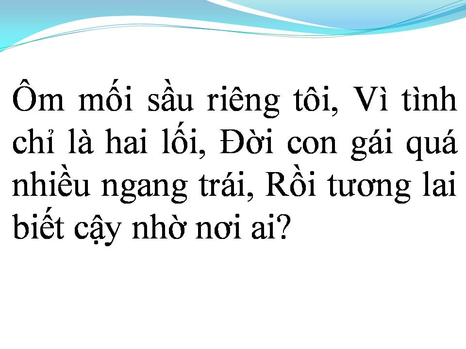 Lời bài hát PHẬN ĐỜI CON GÁI