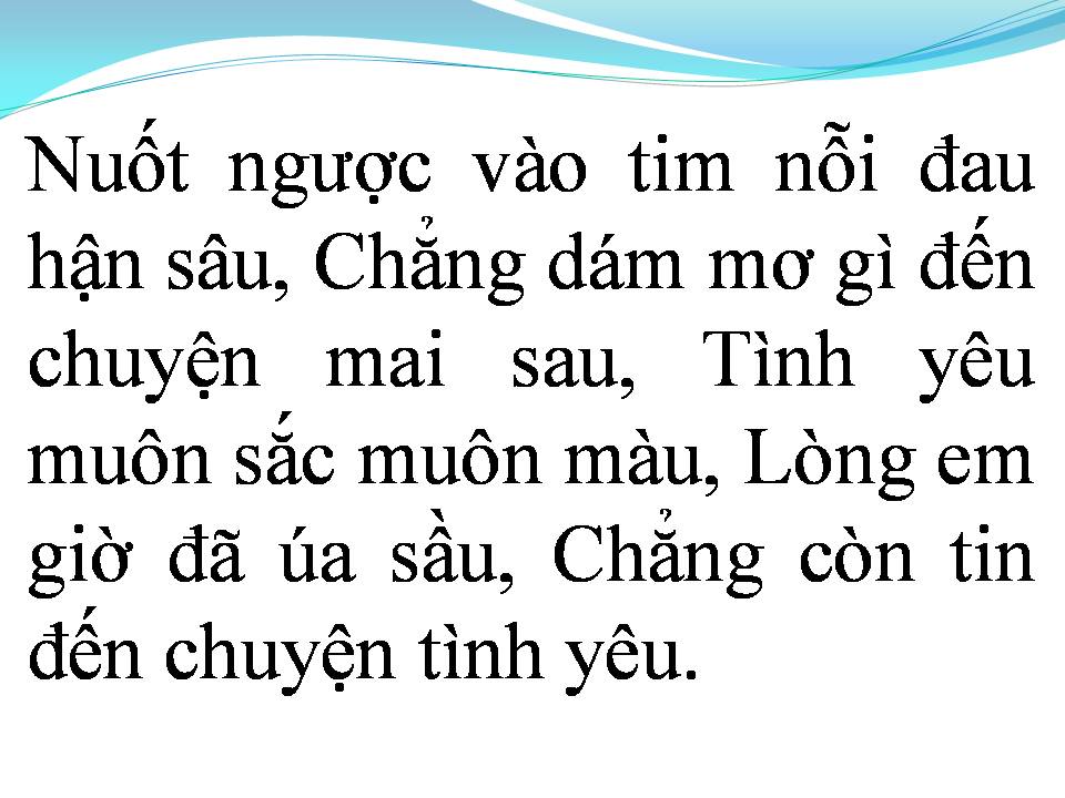 Lời bài hát PHẬN ĐỜI CON GÁI