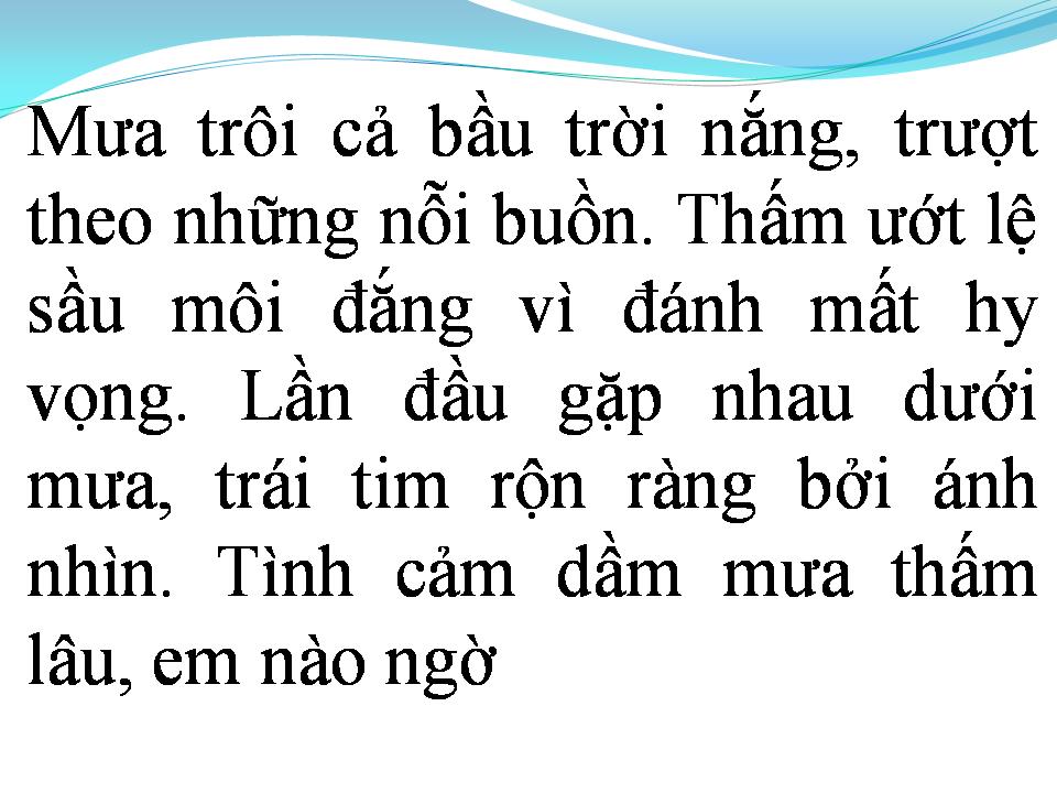 Lời bài hát EM GÁI MƯA