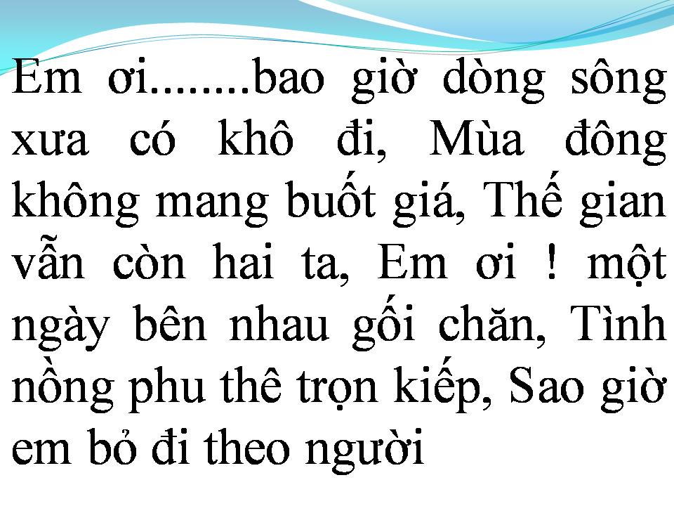 Lời bài hát PHỤ TÌNH PHU THÊ