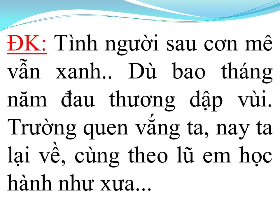 Lời bài hát QUA CƠN MÊ