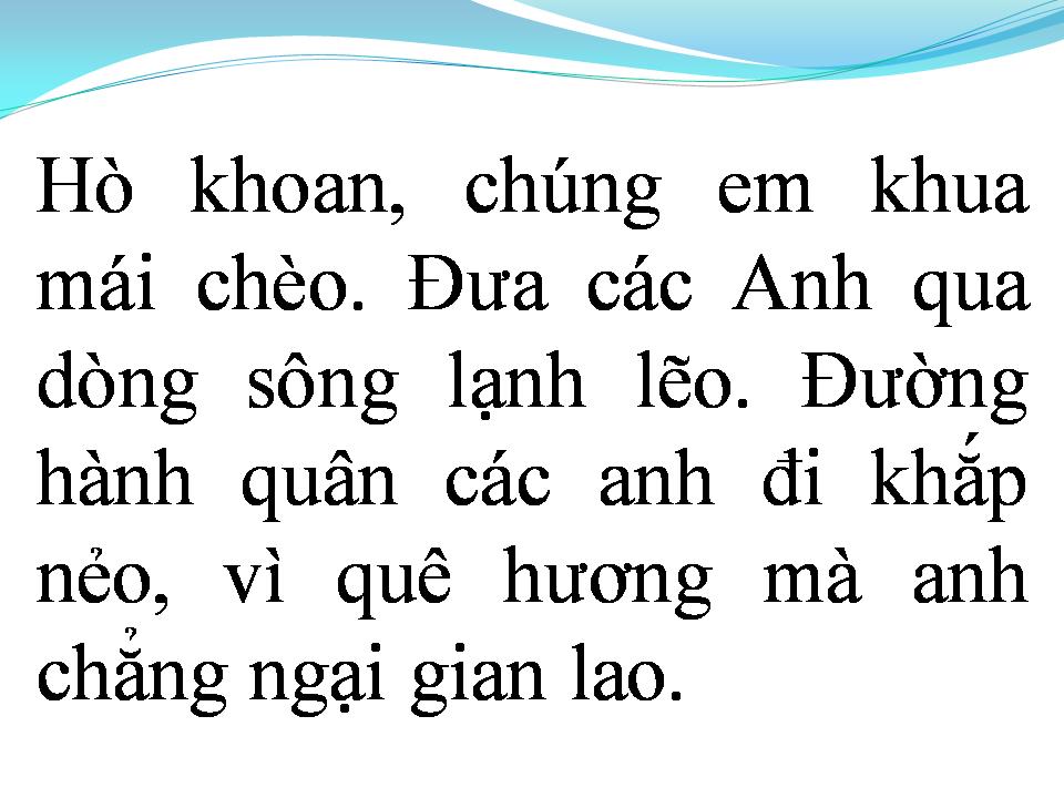Lời bài hát QUA SÔNG