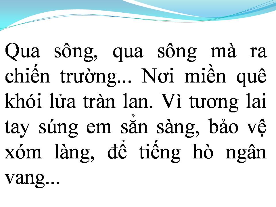 Lời bài hát QUA SÔNG