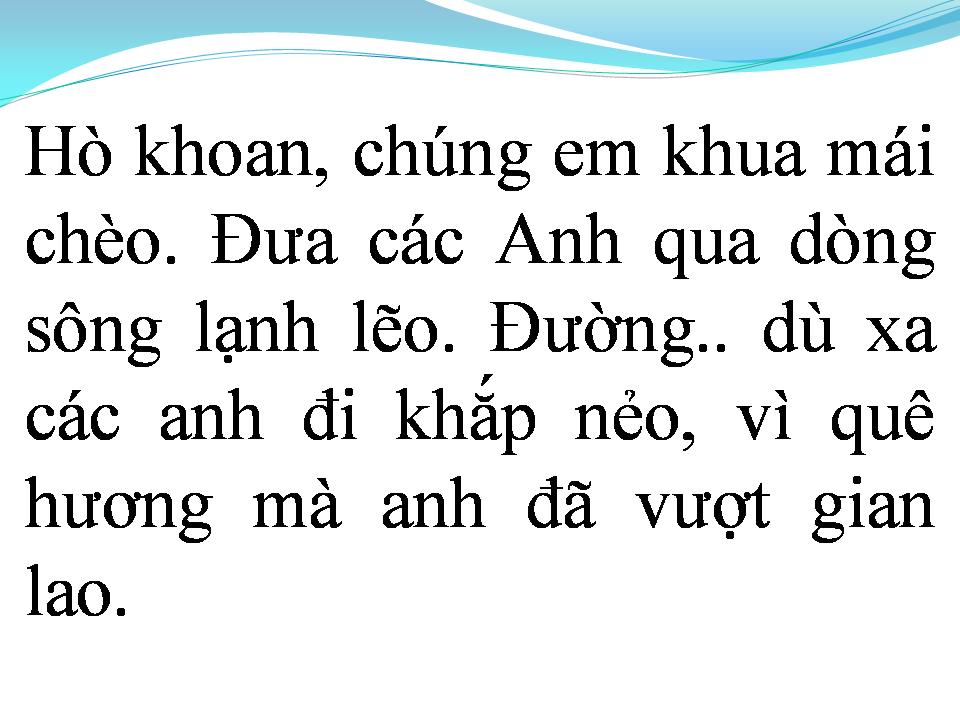 Lời bài hát QUA SÔNG