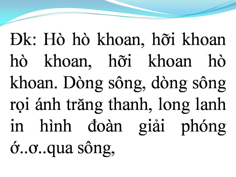 Lời bài hát QUA SÔNG