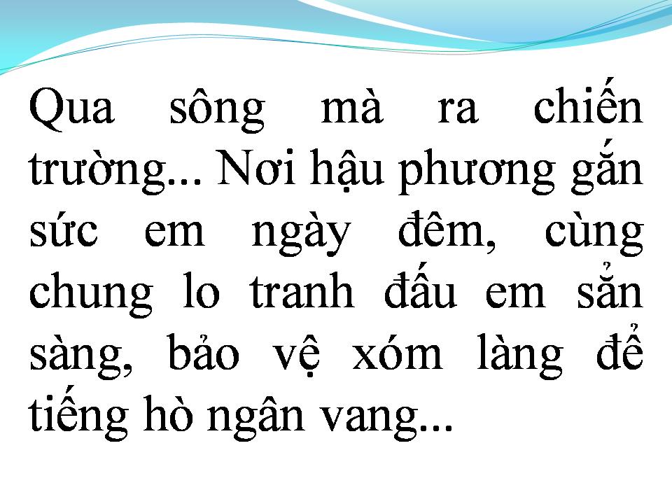 Lời bài hát QUA SÔNG