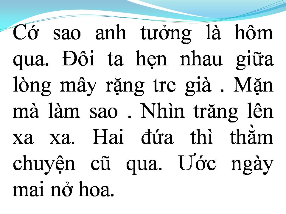 Lời bài hát QUA XÓM NHỎ
