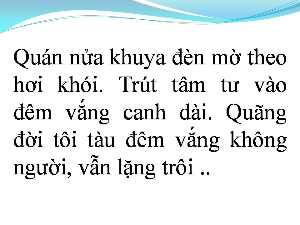 Lời bài hát QUÁN NỬA KHUYA