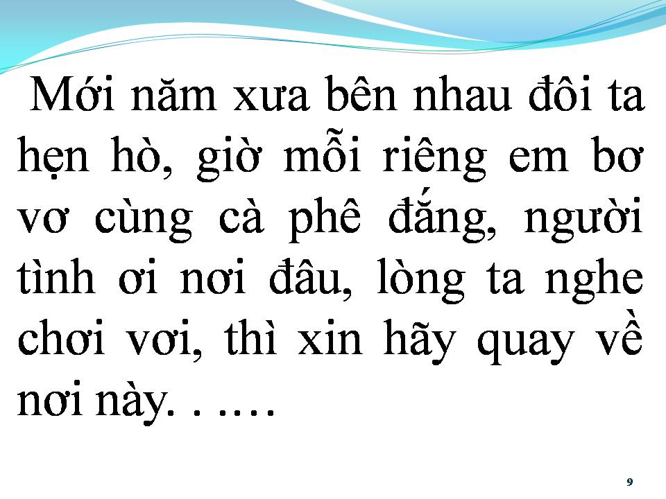 Lời bài hát QUÁN VẮNG MỘT MÌNH