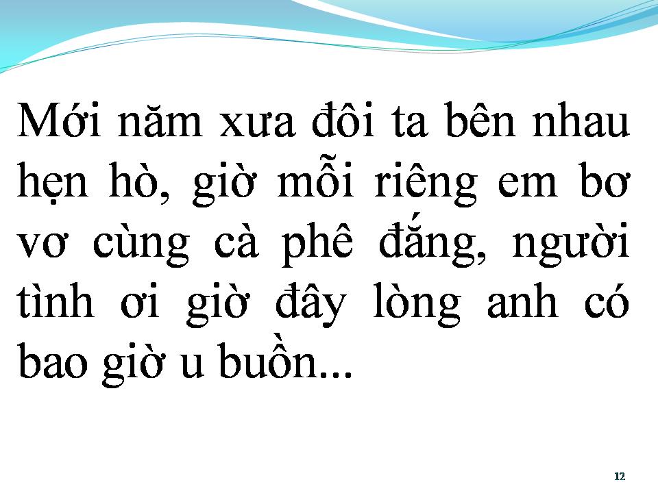 Lời bài hát QUÁN VẮNG MỘT MÌNH