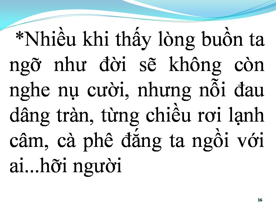 Lời bài hát QUÁN VẮNG MỘT MÌNH