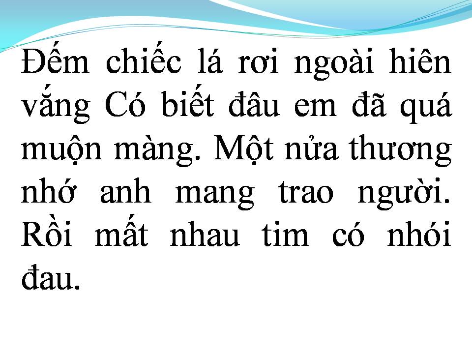 Lời bài hát QUAY VỀ ĐI