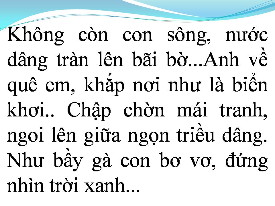 Lời bài hát QUÊ EM MÙA NƯỚC LŨ