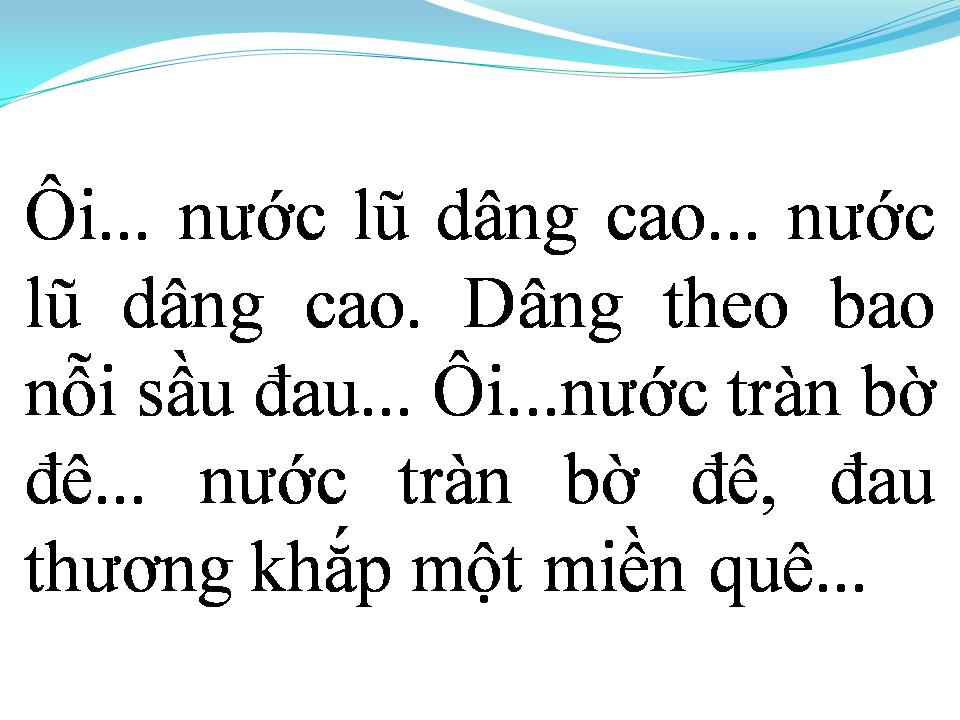 Lời bài hát QUÊ EM MÙA NƯỚC LŨ