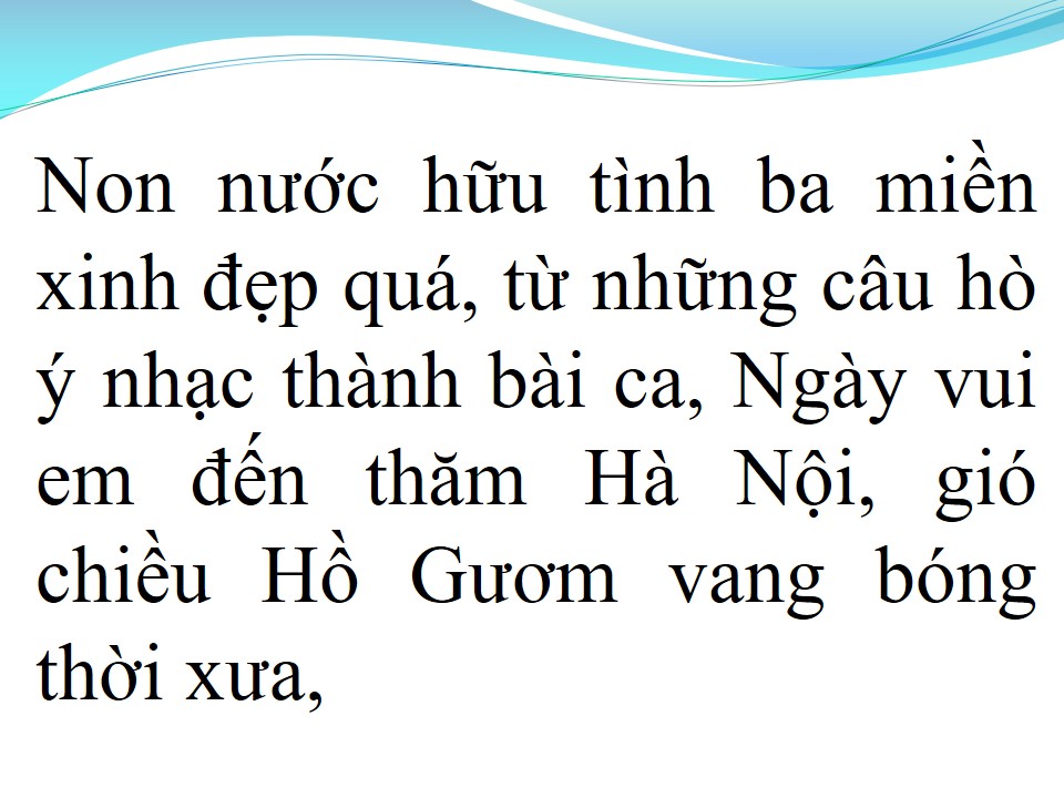 Lời bài hát QUÊ HƯƠNG BA MIỀN