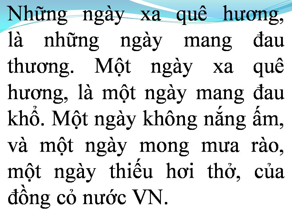 Lời bài hát QUÊ HƯƠNG BỎ LẠI