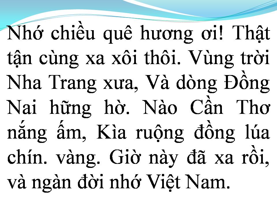 Lời bài hát QUÊ HƯƠNG BỎ LẠI