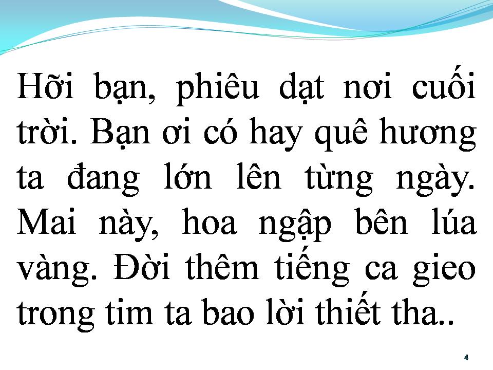 Lời bài hát QUÊ HƯƠNG TÌNH YÊU VÀ TUỔI TRẺ