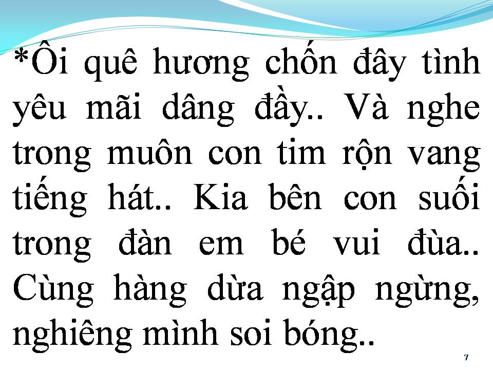 Lời bài hát QUÊ HƯƠNG TÌNH YÊU VÀ TUỔI TRẺ