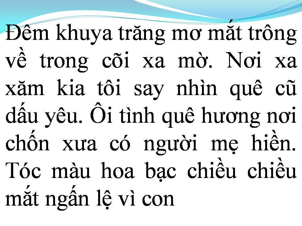 Lời bài hát QUÊ MẸ