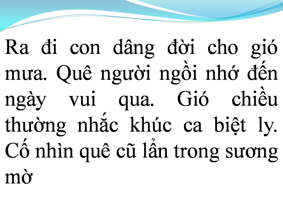 Lời bài hát QUÊ MẸ